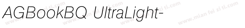 AGBookBQ UltraLight字体转换